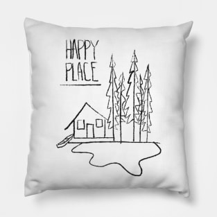 Happy Place: Lake Cabin Pillow