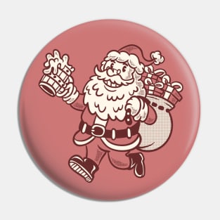 Santa claus take beer Pin