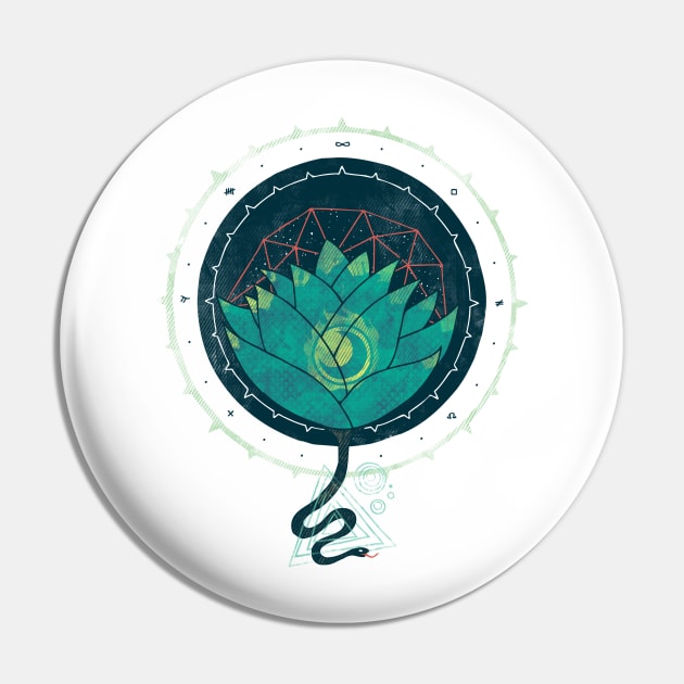 Blue Lotus Pin by againstbound