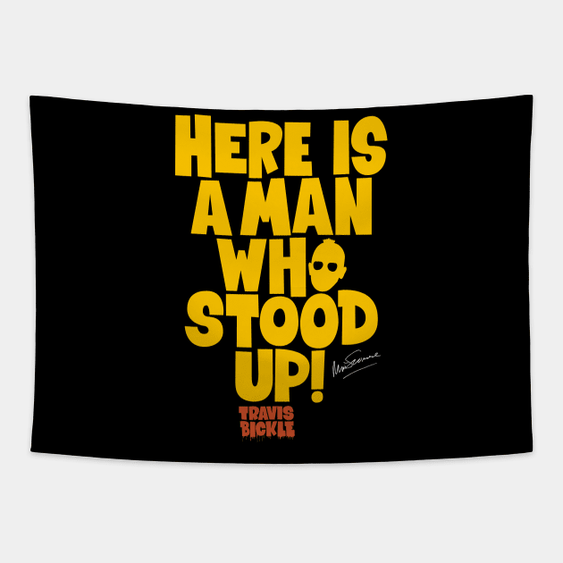 Taxi Driver 'Here Is a Man Who Stood Up ‚ Shirt Design - Martin Scorsese Classic Tapestry by Boogosh