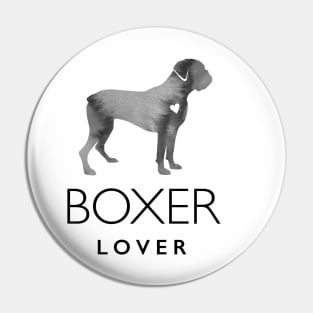 Boxer Dog Lover Gift - Ink Effect Silhouette Pin