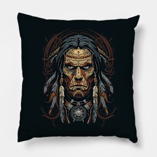 Native American Warrior Pillow