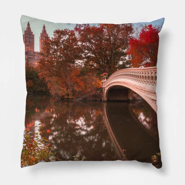 Central Park Fall 4 Pillow by igjustin