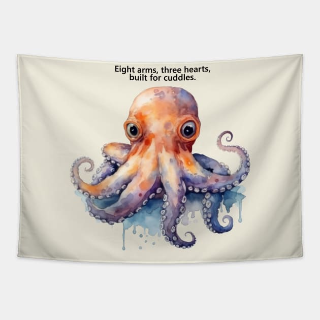 Baby octopus, built for cuddles Tapestry by bztees3@gmail.com