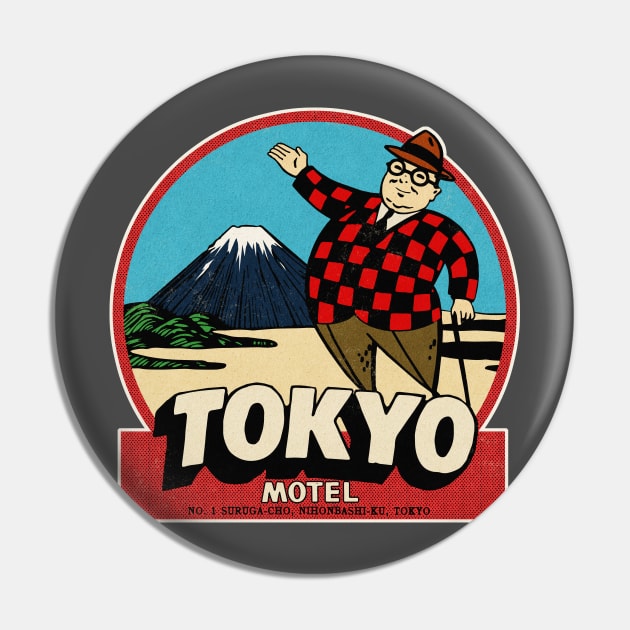 Vintage Tokyo Japan Motel Pin by Kujo Vintage