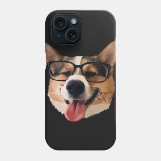 Corgi Dog with Glasses Phone Case