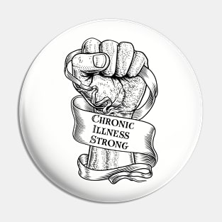 Transparent Chronic Illness Strong Pin