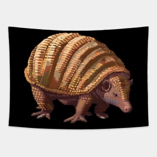 Pixelated Armadillo Artistry Tapestry