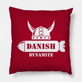 Danish Dynamite (Denmark / Football / Viking / Missile / White) Pillow