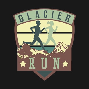 Glacier Run - Glacier National Park Running Gift For Runners T-Shirt