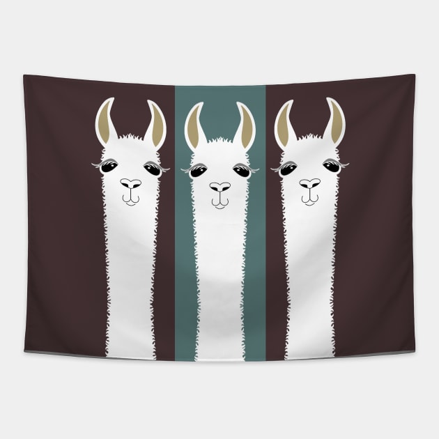 LLAMA TRIPLETS Tapestry by JeanGregoryEvans1