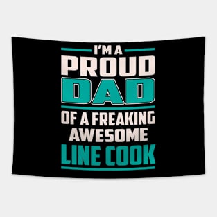 Proud DAD Line Cook Tapestry