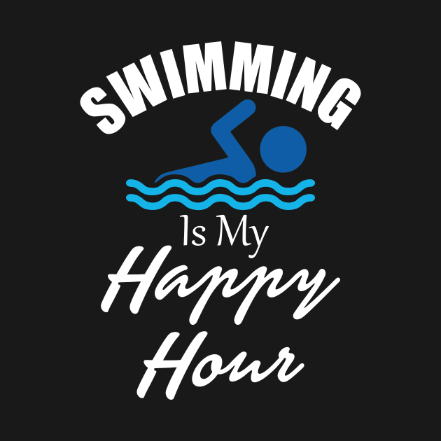 Swimming Is My Happy Hour Men Women Art by iamurkat