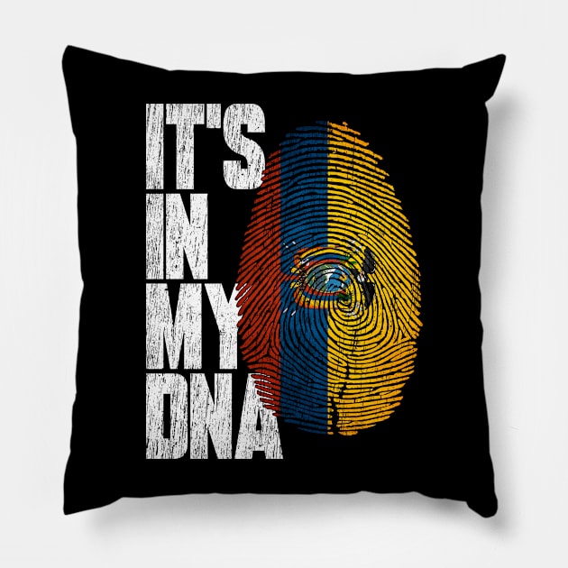 It's In My DNA Ecuadorian Shirt Proud Hispanic Gift Ecuador Flag Pillow by heart teeshirt