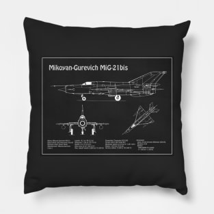 Mikoyan-Gurevich MiG-21 bis Fishbed Fighter - PD Pillow