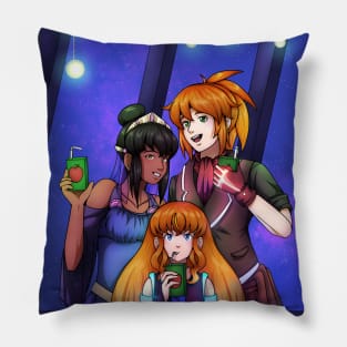 New Year Space Celebration Pillow