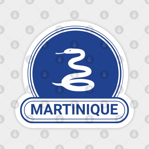 Martinique Country Badge - Martinique Flag Magnet by Yesteeyear