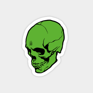 Skull- green Magnet