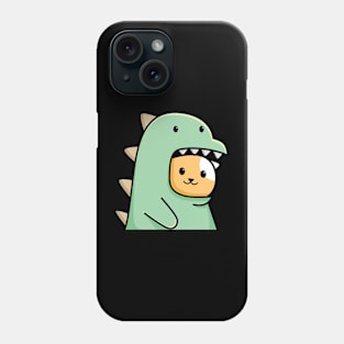 cat with dino costume Phone Case