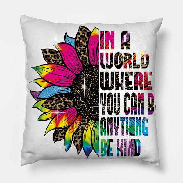 Kindness Sunflower Pillow by Samphelinshop