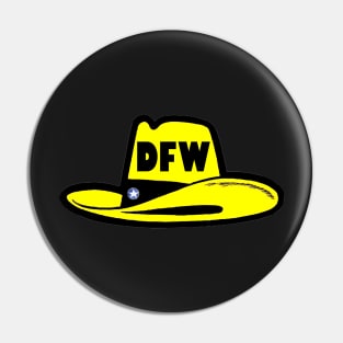 Dallas Fort Worth Vintage Cowboy Hat Travel Luggage Laptop DFW Pin