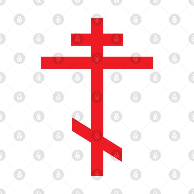 Orthodox cross (red) by PabloDeChenez