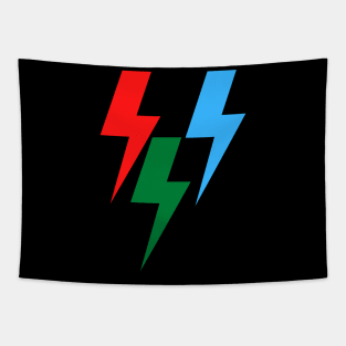 RGB Lightning Bolt Tapestry