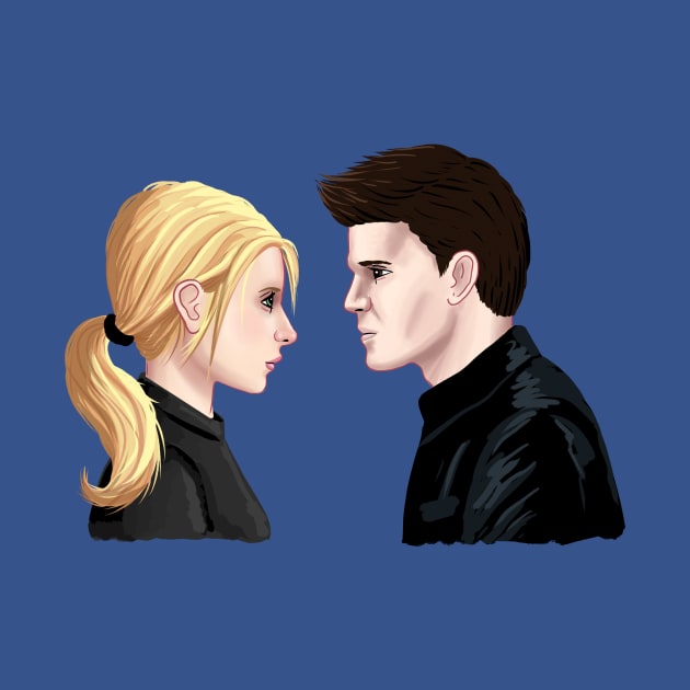 Buffy & Angel by bovaart