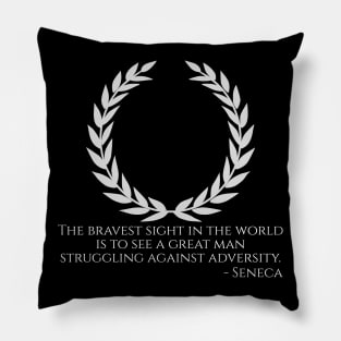 Seneca Stoicism Roman Philosophy Quote On Adversity Pillow