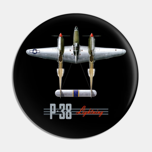 P-38 Lightning WW2 fighter aircraft Pin by Jose Luiz Filho