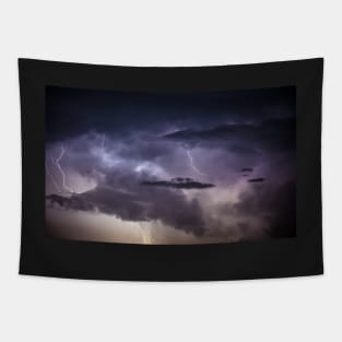 Cloudscape with thunder bolt Tapestry