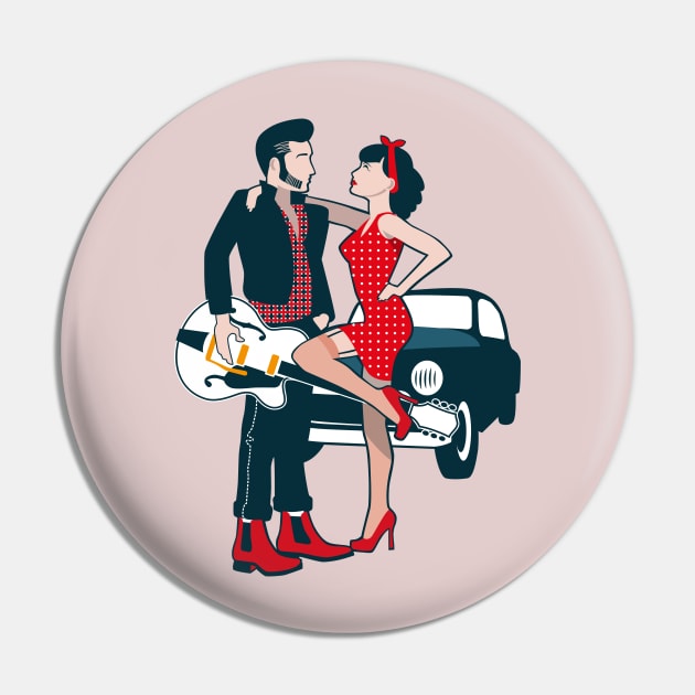 Rockabilly couple Pin by krzykostrowski