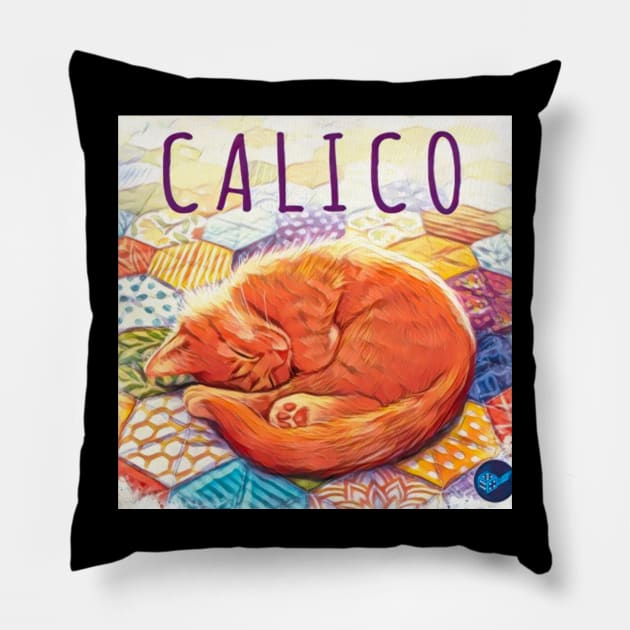 Calico cat Pillow by CheckMeowt