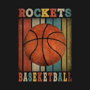 Aesthetic Proud Rockets Name Basketball Birthday Vintage Teams T-Shirt