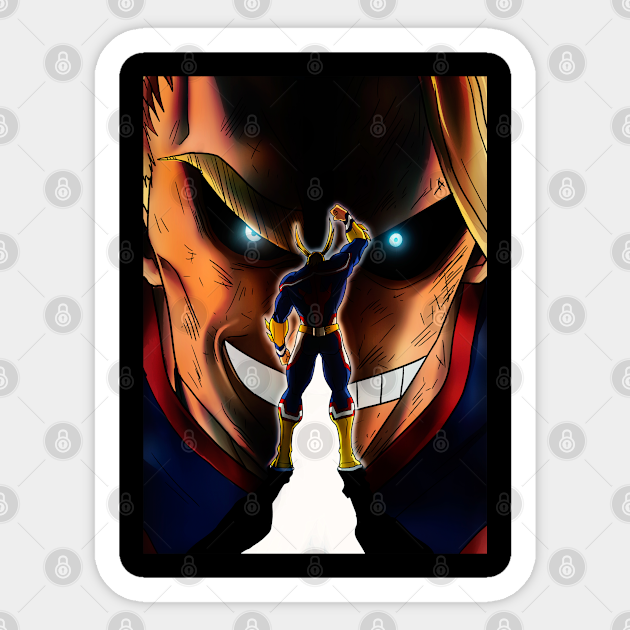 Number One Hero Might Sticker Teepublic Number One Hero Might Sticker Teepublic