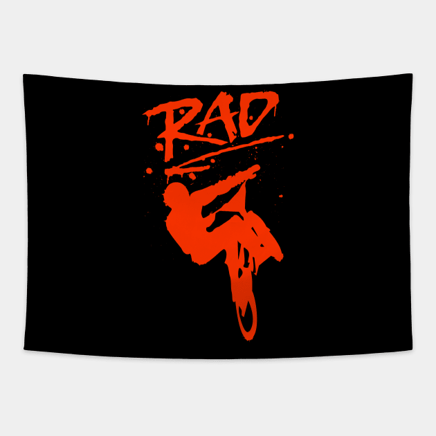 RAD Graffiti Redesign with Radical BMX Bike Tapestry by ChattanoogaTshirt