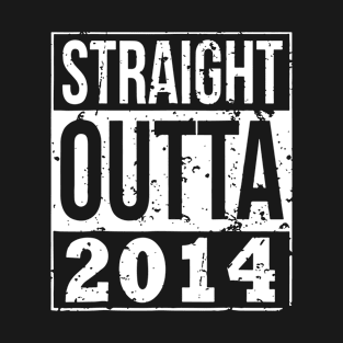 Straight Outta 2014 Funny 4th Birthday Day Car Truck T-Shirt