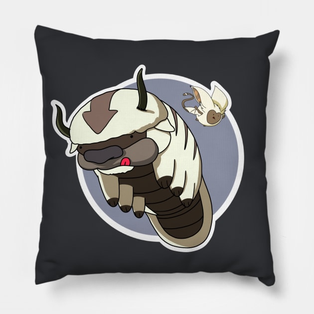 Appa and Momo Dumplings Pillow by ShockAndAweDesigns