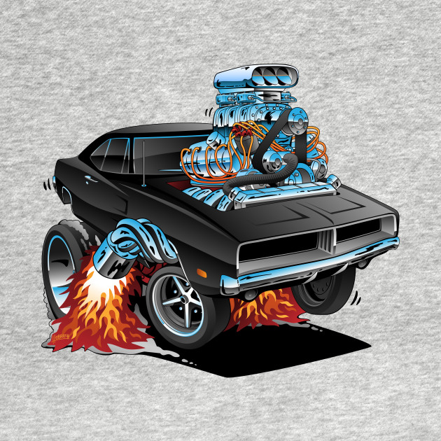Classic 69 American Muscle Car Cartoon Muscle Car T Shirt Teepublic