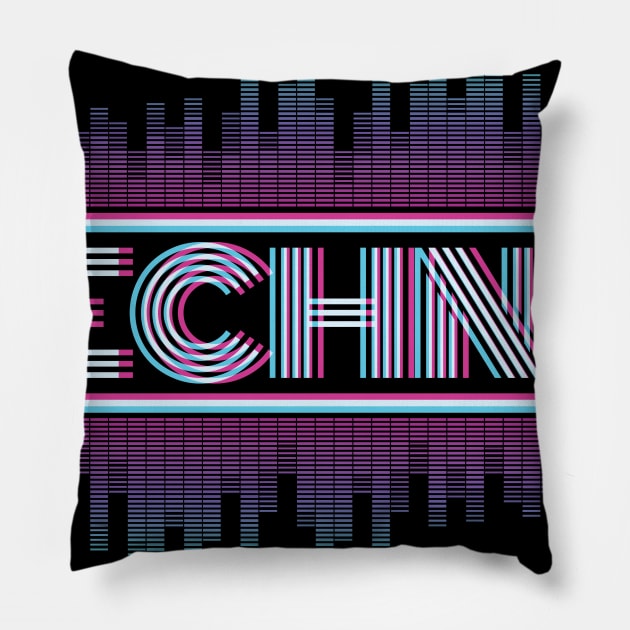 Techno Electronic Style Pillow by avshirtnation