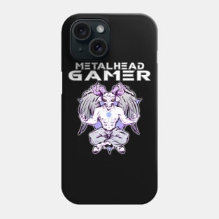 Metalhead Gamer Baphomet Meditate White Phone Case