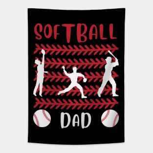 My Favorite Softball Player Calls Me Dad Gift for Softball Father daddy Tapestry