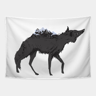 Mountain Range Wolf Tapestry