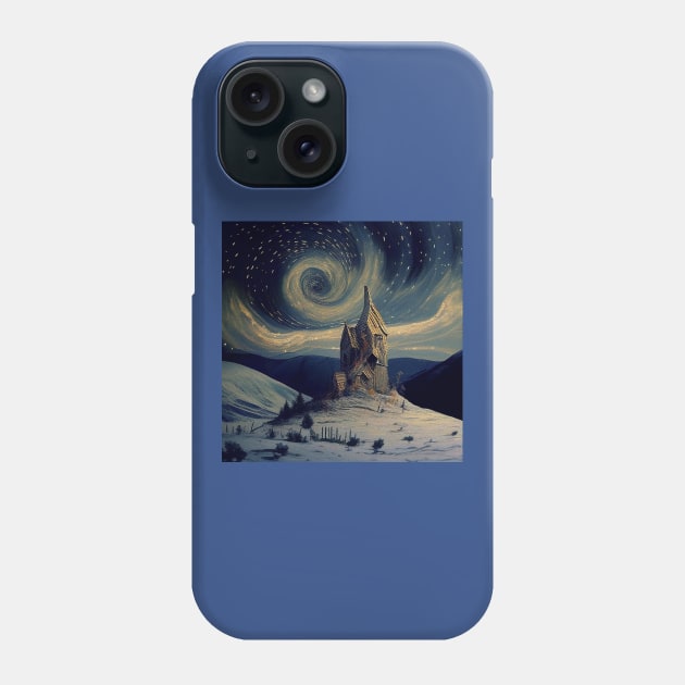 Starry Night Above The Shrieking Shack Phone Case by Grassroots Green