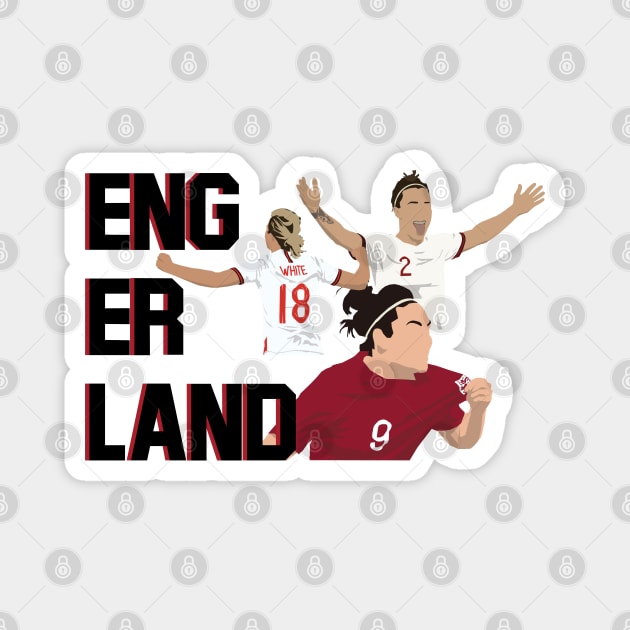 England Womens Football Magnet by Hevding