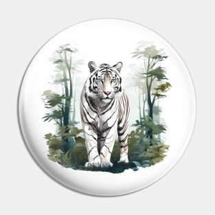 White Tiger From India Pin