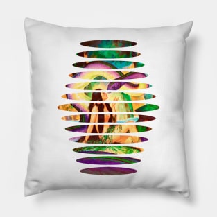 girl pin up viper snake retro comic vintage Pillow