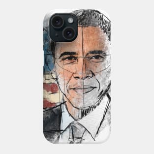 Obama On Sketch Phone Case