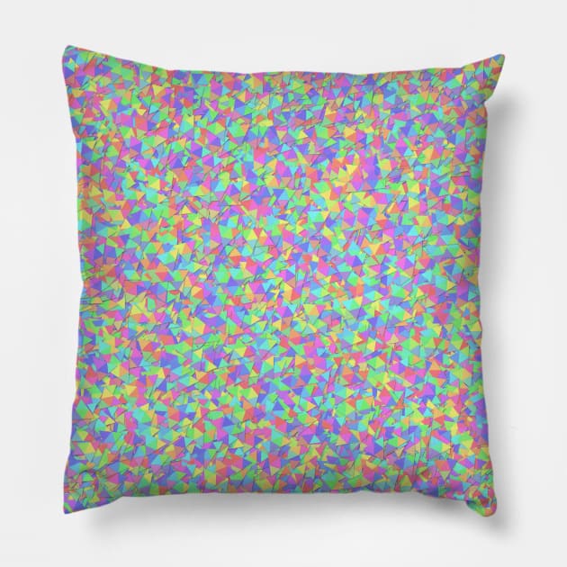 Pastel Triangle Pattern Pillow by Art by Deborah Camp