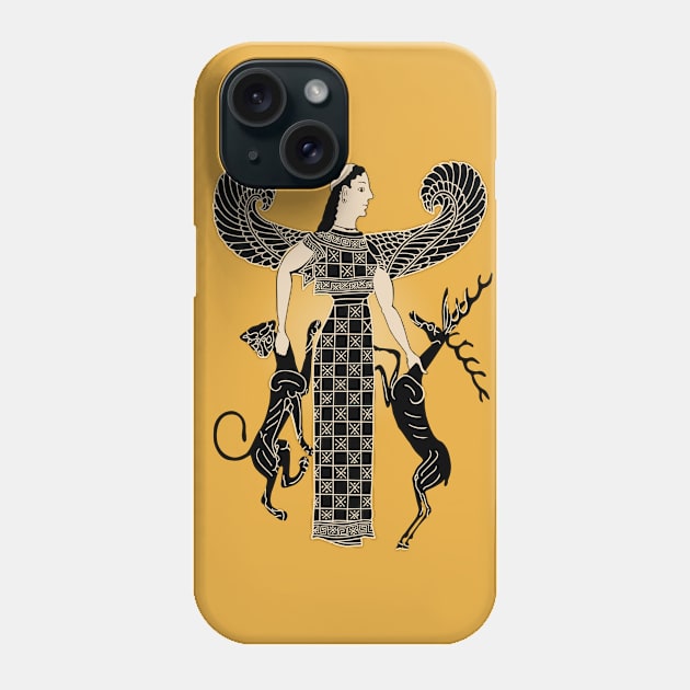 Artemis, Stag & Panther Phone Case by Mosaicblues